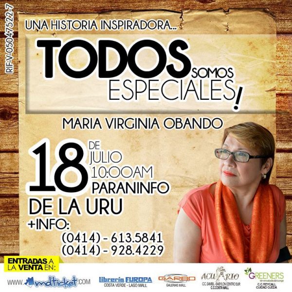 María Virginia Obando nos invita a su conferencia