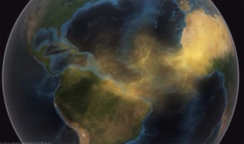 Polvo del Sahara llega al Zulia / Foto: Nasa