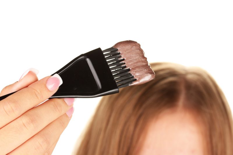 hair coloring, on white background