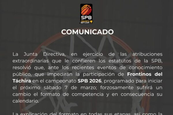 Frontinos del Táchira queda fuera tras detención de Alexander Vargas