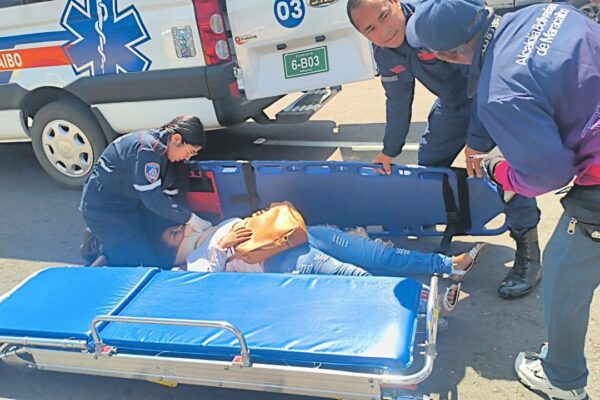 Primer accidente en corredor peatonal de Maracaibo deja una lesionada