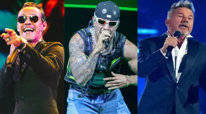 Marc Anthony, Feid y Ricardo Montaner cantan por Venezuela