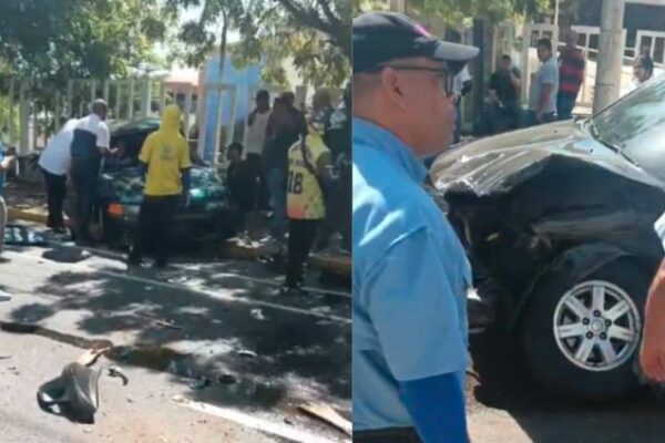 Colisión vehicular entre dos automóviles moviliza la avenida El Milagro